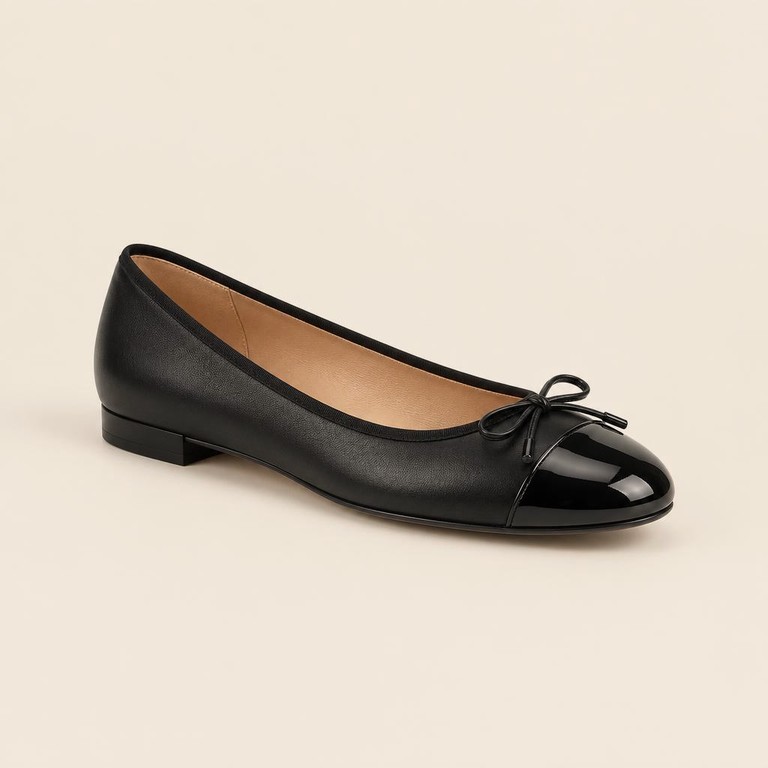 Women's Patent-Trim Ballet Flats