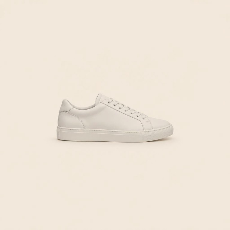 Women's White Leather Trainers